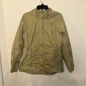 Womens Tan/Beige Used The North Face Long Light Jacket 30616